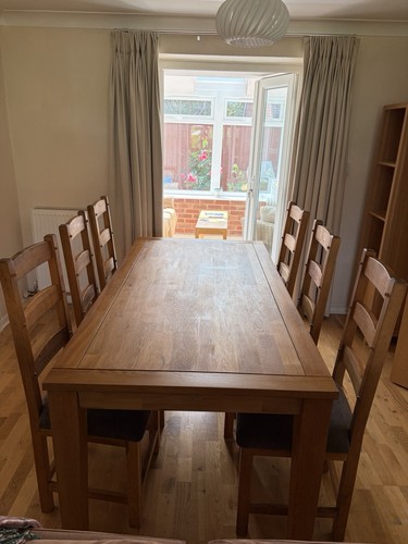 Solid oak dining - dining, table