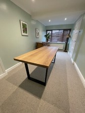 Solid oak dining table