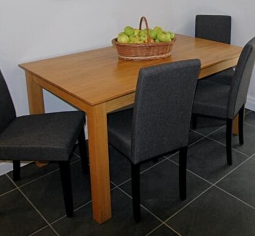 Solid oak dining table - dining, x