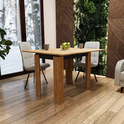 Modern extendable dining table - extendable,